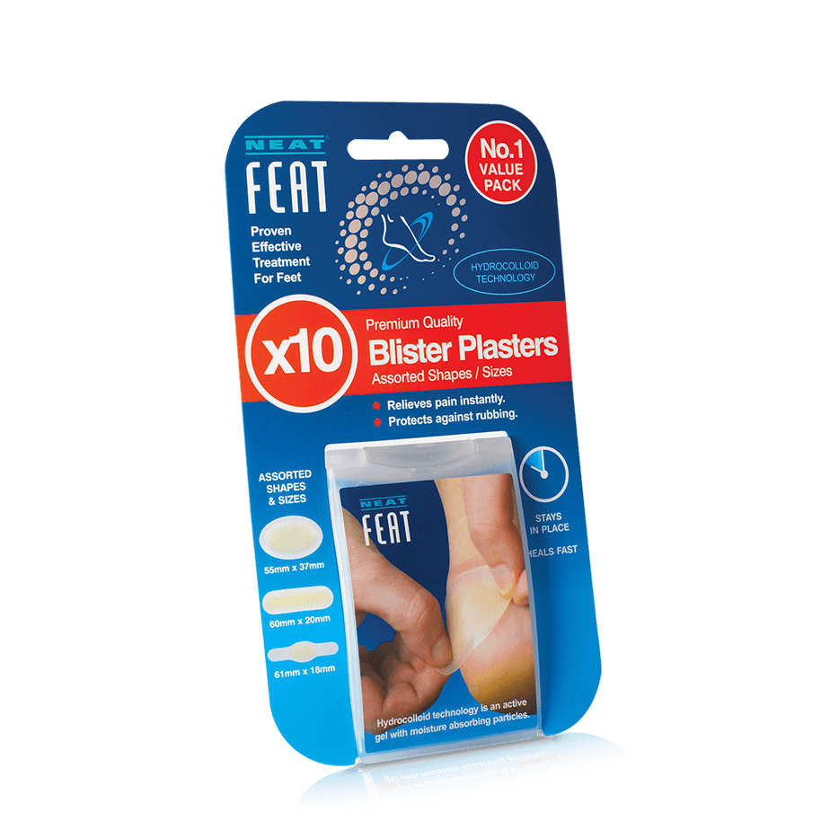 Blister Plasters Pain Relief, Protection Against Rubbing, and Fast Wound Healing - Neat Feat Foot & Body Care
