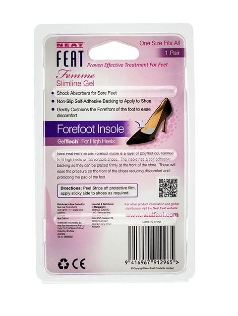 Femme Gel Forefoot insole for High Heels - Neat Feat Foot & Body Care