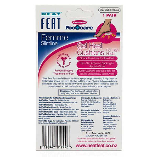Femme Gel Heel Cushion For Easing Discomfort and Tender Areas of the Foot - Neat Feat Foot & Body Care