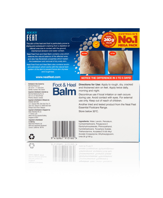 Heel Balm 120G – Mega Pack for Dry, Cracked feet - Neat Feat Foot & Body Care