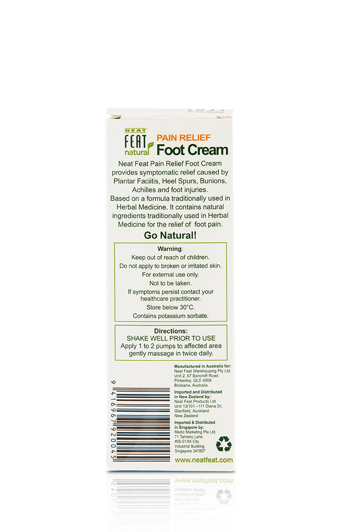 Neat Feat Natural Pain Relief Foot Cream For Sprains, Strains and Bruising - Neat Feat Foot & Body Care