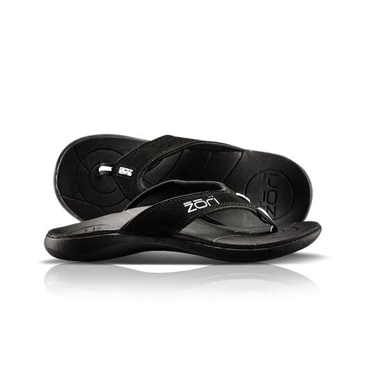 Neat Zori Black Orthotic Thong/Sandal Water Resistant, Healthy, and Comfortable - Neat Feat Foot & Body Care