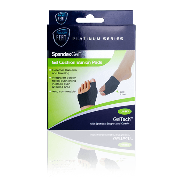 Platinum Series Spandex Gel Cushion Bunion Pads For Helping with Plantar Fasciitis - Neat Feat Foot & Body Care