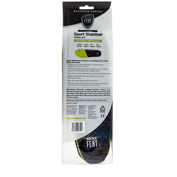 Platinum Series Sport High Impact Stabilizer Insole Improves foot posture  - Neat Feat Foot & Body Care