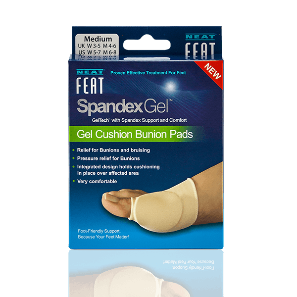 Spandex Gel Cushion Bunion Pads For Helping with Plantar Fasciitis - Neat Feat Foot & Body Care